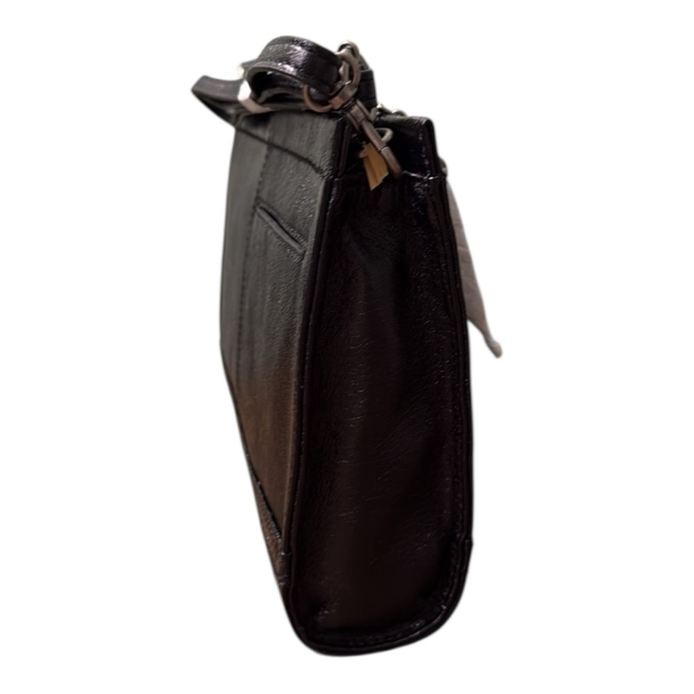 PRICE IS FIRM - The Sax Black Onyx Leather Iris Demi Crossbody Bag - Picture 5 of 8